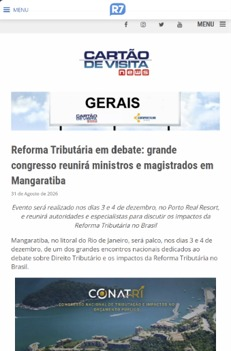 Miniatura da matéria sobre o CONATRI no Cartão de Visita News