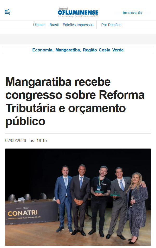 Miniatura da matéria sobre o CONATRI em O Fluminense